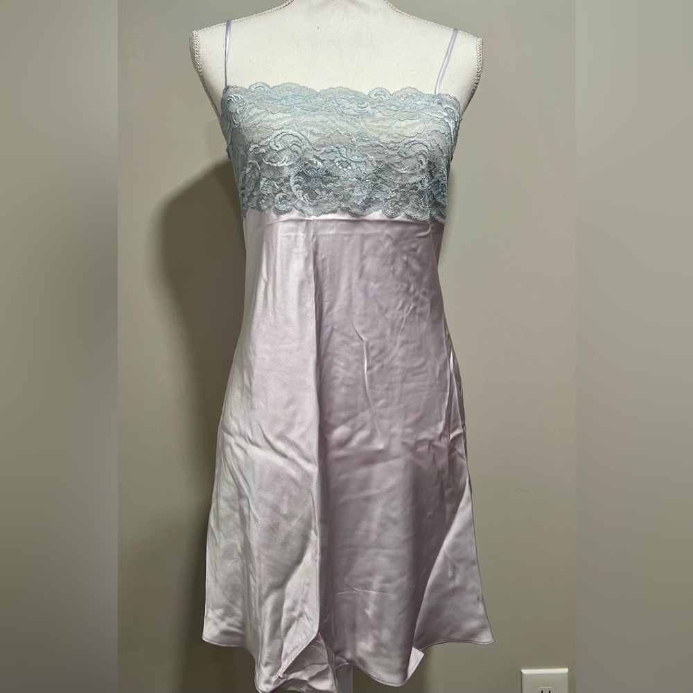 ‘Christine’ Slip Nightgown/Dress with Lace Chest Trim